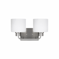 Sea Gull Canfield 2-LT Wall/Bath Light - Brushed Nickel - 4428802-962