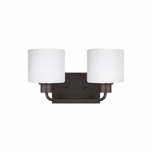 Sea Gull Canfield 2-LT Wall/Bath Light - Burnt Sienna - 4428802-710
