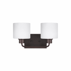 Sea Gull Canfield 2-LT Wall/Bath Light - Burnt Sienna - 4428802-710
