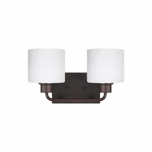 Sea Gull Canfield 2-LT Wall/Bath Light - Burnt Sienna - 4428802EN3-710