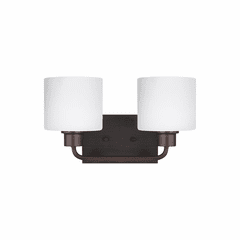 Sea Gull Canfield 2-LT Wall/Bath Light - Burnt Sienna - 4428802EN3-710