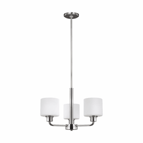 Sea Gull Canfield 3-LT Chandelier - Brushed Nickel - 3128803-962