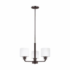 Sea Gull Canfield 3-LT Chandelier - Burnt Sienna - 3128803-710