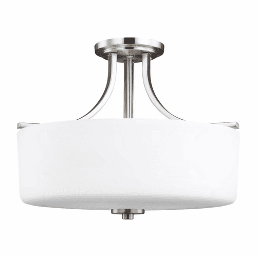 Sea Gull Canfield 3-LT Semi-Flush Mount - Brushed Nickel - 7728803-962