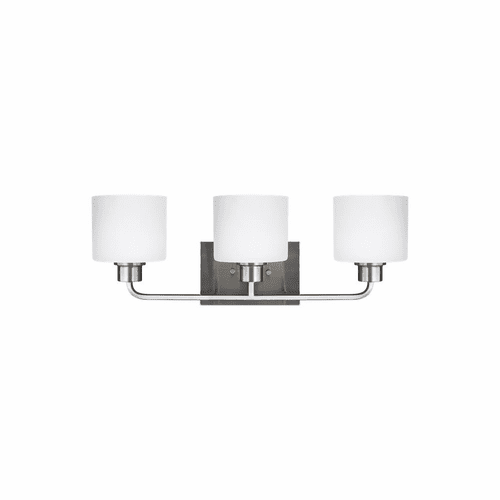 Sea Gull Canfield 3-LT Wall/Bath Light - Brushed Nickel - 4428803-962