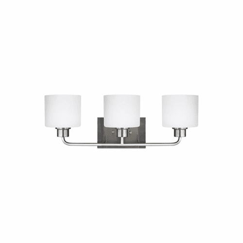 Sea Gull Canfield 3-LT Wall/Bath Light - Brushed Nickel - 4428803EN3-962