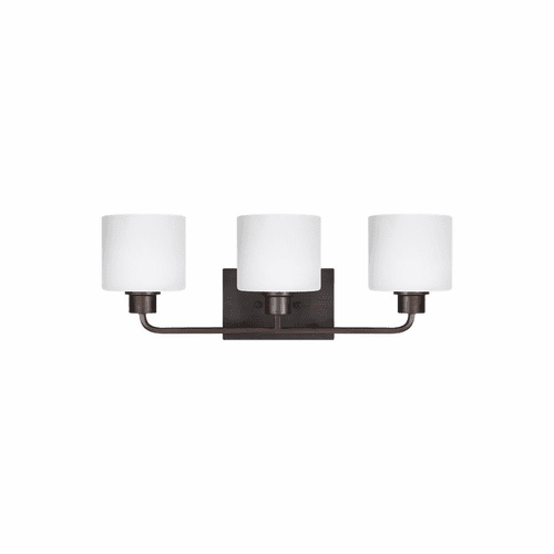 Sea Gull Canfield 3-LT Wall/Bath Light - Burnt Sienna - 4428803-710