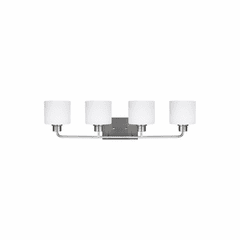 Sea Gull Canfield 4-LT Wall/Bath Light - Brushed Nickel - 4428804-962