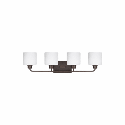 Sea Gull Canfield 4-LT Wall/Bath Light - Burnt Sienna - 4428804-710