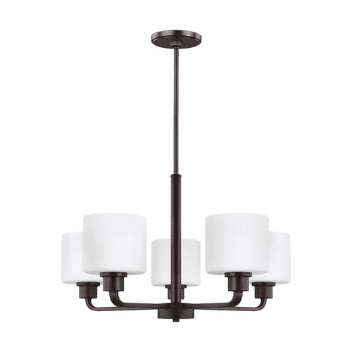 Sea Gull Canfield 5-LT Chandelier - Burnt Sienna - 3128805-710