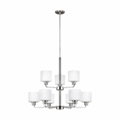 Sea Gull Canfield 9-LT Chandelier - Brushed Nickel - 3128809-962
