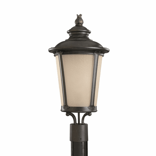 Sea Gull Cape May 1-LT Outdoor Post Lantern - Burled Iron - 82240-780