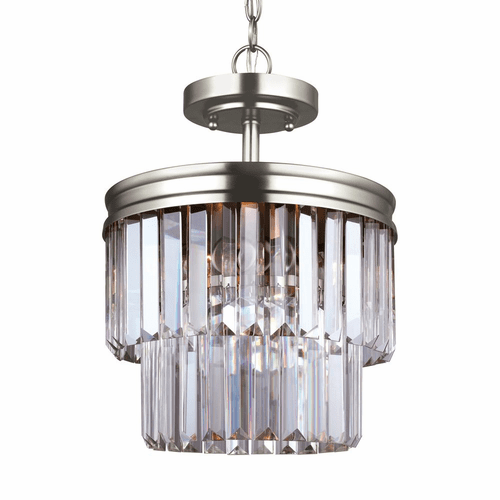 Sea Gull Carondelet 2-LT Semi-Flush Convertible Pendant - Nickel - 7714002-965