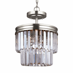 Sea Gull Carondelet 2-LT Semi-Flush Convertible Pendant - Nickel - 7714002EN3-965
