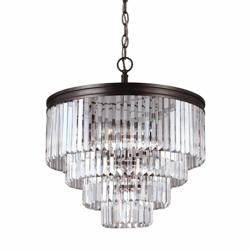 Sea Gull Carondelet 6-LT Chandelier - Burnt Sienna - 3114006-710