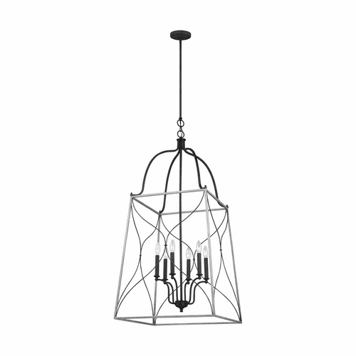 Sea Gull Carra Large 6-LT Hall/Foyer Light - White Wash  - 6531506-808