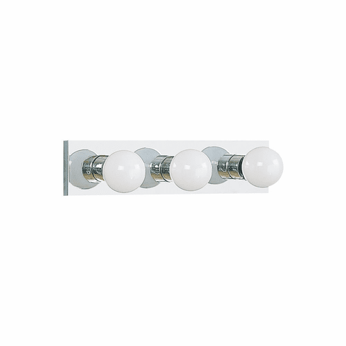 Sea Gull Center Stage 3-LT Wall/Bath Light - Chrome - 4737-05
