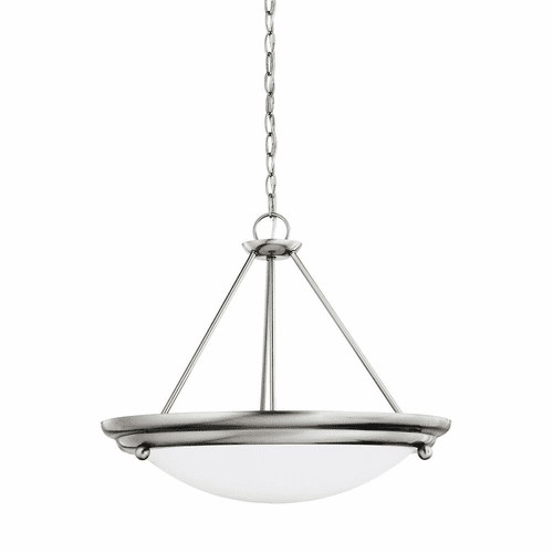 Sea Gull Centra 3-LT Semi-Flush Convertible Pendant - Stainless - 66133EN3-98