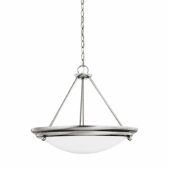 Sea Gull Centra 3-LT Semi-Flush Convertible Pendant - Stainless - 66133EN3-98
