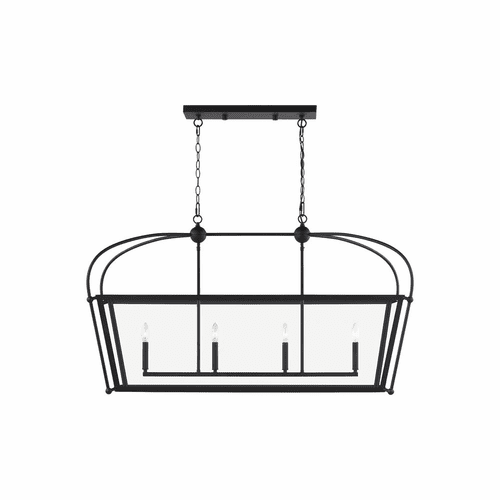 Sea Gull Charleston 4-LT Linear Foyer Light - Midnight Black - 6691004-112