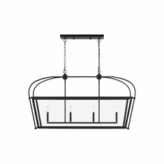 Sea Gull Charleston 4-LT Linear Foyer Light - Midnight Black - 6691004-112