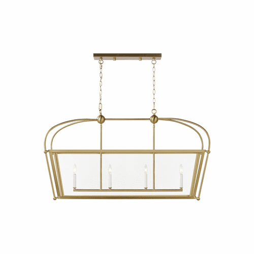 Sea Gull Charleston 4-LT Linear Foyer Light - Satin Brass - 6691004-848