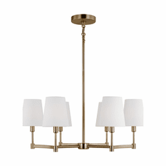 Sea Gull Chatfield 6-LT Chandelier - Satin Brass - 3001806-848 Sea Gull Chatfield 6-LT Chandelier - Satin Brass - 3001806-848