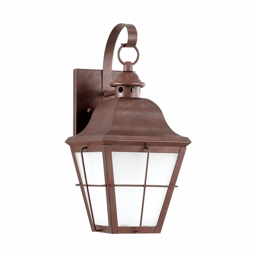 Sea Gull Chatham 1-LT Outdoor Wall Lantern - Weathered Copper - 8462D-44