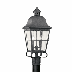 Sea Gull Chatham 2-LT Outdoor Post Lantern - Oxidized Bronze - 8262-46