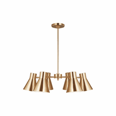 Sea Gull Chet 6-LT Chandelier - Satin Brass - 3000506-848