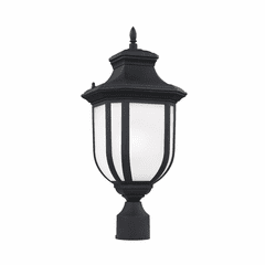 Sea Gull Childress 1-LT Outdoor Post Lantern - Black - 8236301-12