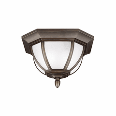 Sea Gull Childress 2-LT Outdoor Ceiling Flush Mount - Antique Bronze - 7836302-71 Sea Gull Childress 2-LT Outdoor Ceiling Flush Mount - Antique Bronze - 7836302-71