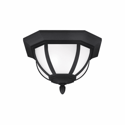 Sea Gull Childress 2-LT Outdoor Ceiling Flush Mount - Black - 7836302-12