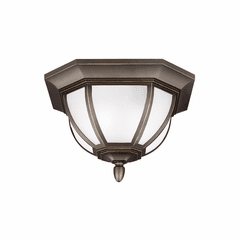 Sea Gull Childress 2-LT Outdoor Ceiling Flush Mount - Bronze - 7836302EN3-71 Sea Gull Childress 2-LT Outdoor Ceiling Flush Mount - Bronze - 7836302EN3-71