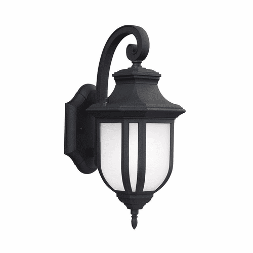Sea Gull Childress Medium 1-LT Outdoor Wall Lantern - Black - 8636301EN3-12