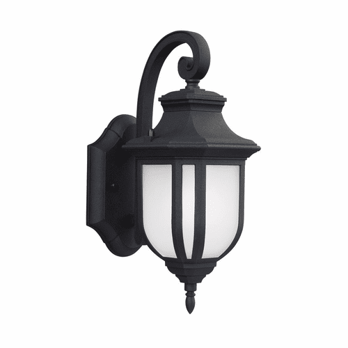 Sea Gull Childress Small 1-LT Outdoor Wall Lantern - Black - 8536301-12