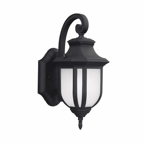 Sea Gull Childress Small 1-LT Outdoor Wall Lantern - Black - 8536301EN3-12