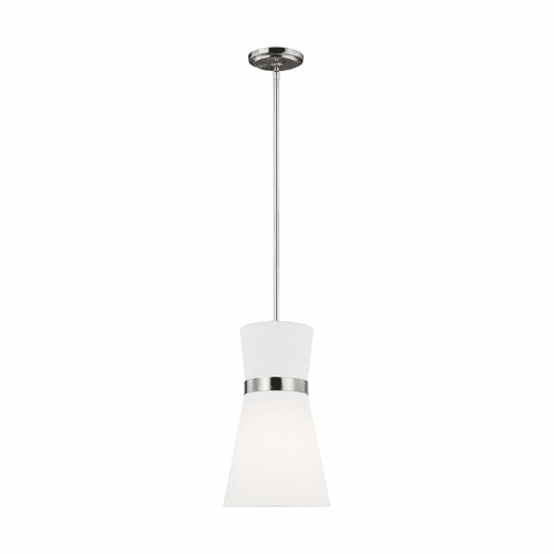 Sea Gull Clark 1-LT Pendant - Brushed Nickel - 6590501-962