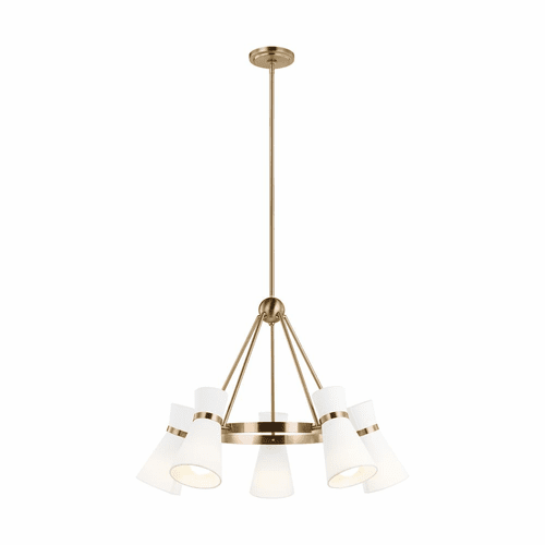 Sea Gull Clark 5-LT Chandelier - Satin Brass - 3190505-848