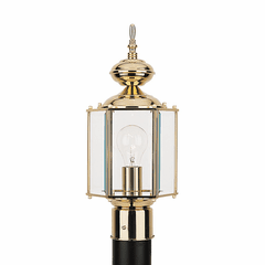 Sea Gull Classico 1-LT Outdoor Post Lantern - Polished Brass - 8209-02 Sea Gull Classico 1-LT Outdoor Post Lantern - Polished Brass - 8209-02