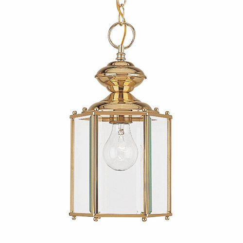 Sea Gull Classico 1-LT Outdoor Semi-Flush/Pendant - Polished Brass - 6008-02