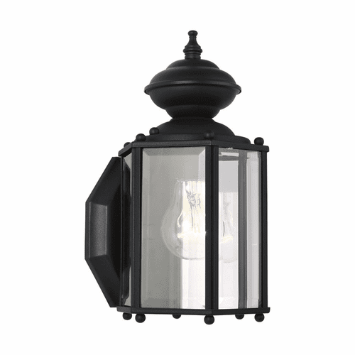 Sea Gull Classico 1-LT Outdoor Wall Lantern - Black - 8507-12