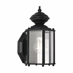 Sea Gull Classico 1-LT Outdoor Wall Lantern - Black - 8507-12