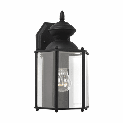 Sea Gull Classico 1-LT Outdoor Wall Lantern - Black - 8509-12