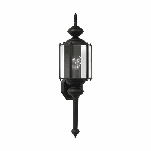 Sea Gull Classico 1-LT Outdoor Wall Lantern - Black - 8510-12