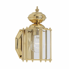 Sea Gull Classico 1-LT Outdoor Wall Lantern - Polished Brass - 8507-02