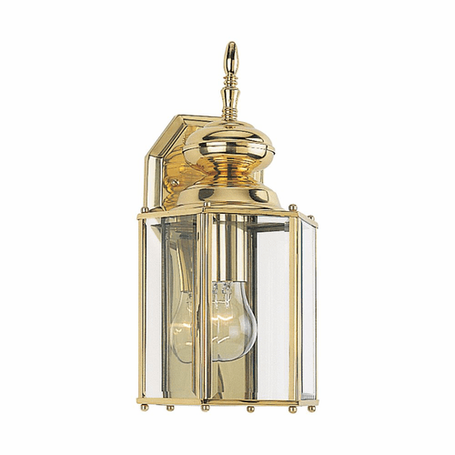 Sea Gull Classico 1-LT Outdoor Wall Lantern - Polished Brass - 8509-02