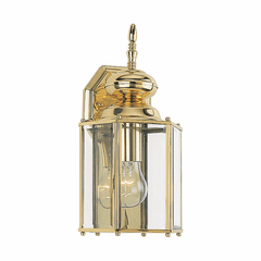 Sea Gull Classico 1-LT Outdoor Wall Lantern - Polished Brass - 8509-02
