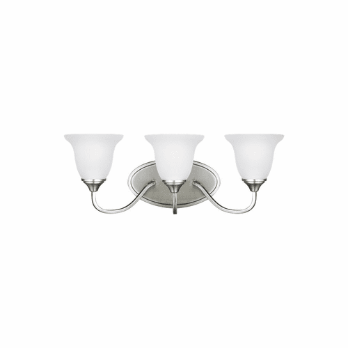 Sea Gull Clement 3-LT Wall/Bath Light - Brushed Nickel - 4450503-962