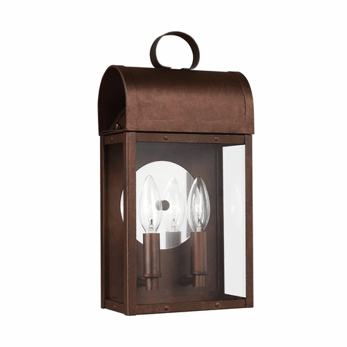 Sea Gull Conroe 2-LT Outdoor Wall Lantern - Weathered Copper - 8614802-44